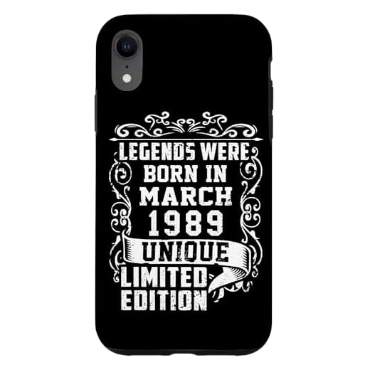 Carcasa para iPhone XR Cumpleaños Marzo 1989 Edición Limitada Regalo March 1989