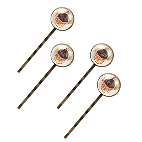 4 pezzi Bobby Pin Ciao Autunno Dado Capelli Pin Clip per Le Donne Della Ragazza Dei Capelli Decorativi Nozze Dainty Accessori Copricapo