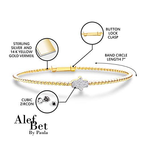 Hamsa Bracelet Bangle For Women In Yellow Gold #TOP2