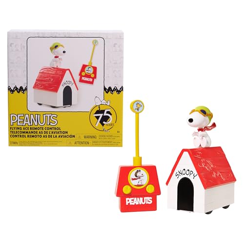 Peanuts Flying Ace Remote Control Toy – Snoopy Doghouse RC Vehicle, Interactive Spins & Drives, for Kids, Boys & Girls Ages 3 and Up, Kids Toys for Ages 3 Up by Just Play by Peanuts - Used condition - US$11.16