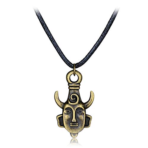 Fineder 4 Pack Supernatural Necklace Dean Winchester Mask Pendant Necklace, Supernatural Merchandise Jewelry Gifts #TOP4