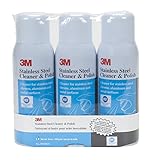 3M Stainless Steel Cleaner and Polish, 10 oz. Cans, 3 Pack, Foam, Chrome,...