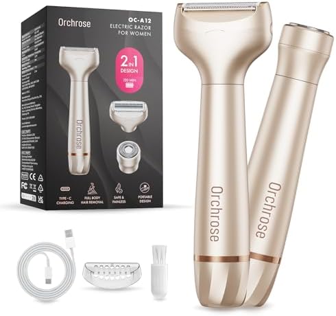 Electric Razor for Women 2-in-1: Painless Rechargeable — main product photo from Amazon listing (ASIN B0GKFM56PS)
