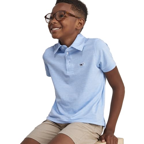 vineyard vines Boys' St. Jean Stripe Sankaty Polo, Ocean Breeze Tejeda, 4T by vineyard vines - Used condition - Image 2