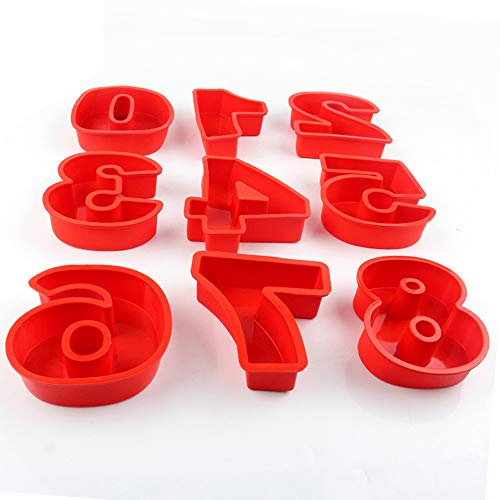 Number Cake Pans For Baking 0 1 2 3 4 5 6 7 8 9 ，3D Large Silicone Number Cake Mold (8) #TOP3