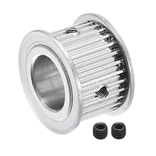 sourcing map 3M30 Zähne Zahnriemenscheibe Zahnriemenantrieb Zahnrad mit M4 Schraube 15mm Bohrung für Gürtel 3D Drucker CNC