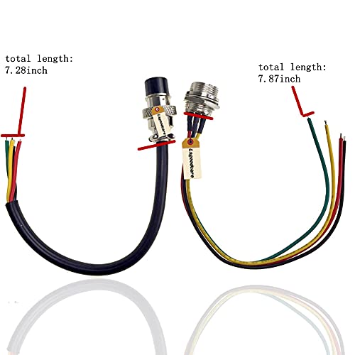 Lsgoodcare 4 Piezas Conector Aviación GX16-4 Pin miniatura 3