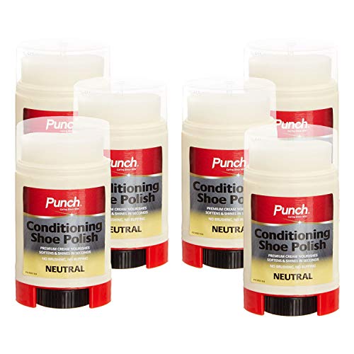 6 x 40ml Punch Conditioning Shoe Polish Neutral - Shines Smooth Leather instantly without buffing