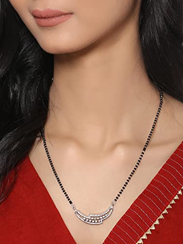AD American Diamond Studded Beads Mangalsutra