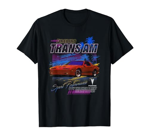 Trans Am Pontiac Firebird Y2K Retro Palm Tree T-Shirt, Men, Black, Large
