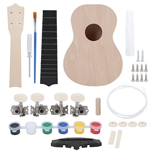Ukuleles DIY, Entonação Precisa Linda Cor de Madeira Kit Ukulele para Iniciantes para Presente Artes