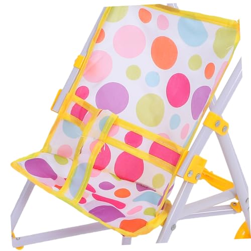 ORFOFE Realistischer Puppenwagen aus Polyester und Abs Kleiner Puppen-Kinderwagen für Mädchen zum Rollenspiel Stabil und Detailgetreu für Puppenhaus Zubehör und – Bild 5
