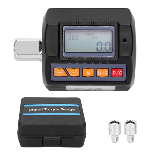TOOLSGO Digital Display Torsion Meter Portable High Accuracy Wrench Adapter ZNC?200 6?200N.M with 2 Conversion Head for Maintenance and Repair