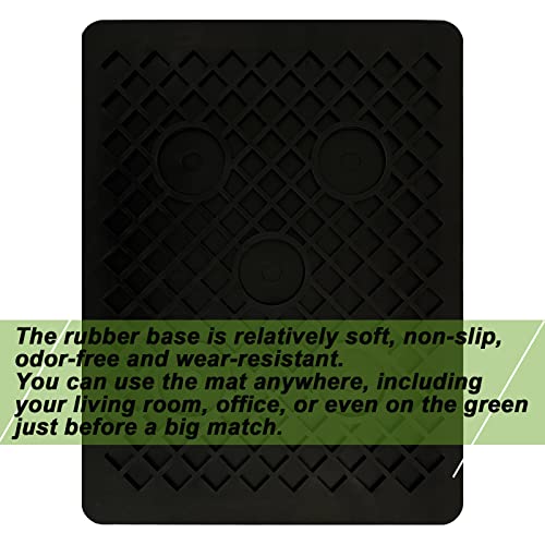 Lccbro 2023 New Golf Training Mat For Swing Detection Batting, Golf Training Aids Swing Trainer, Thick Heavy Rubber Base With 1 Replacement Mat, 13X17 In (1) #TOP6