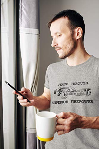 Aliens T-shirt - peace through superior firepower tshirt, 80s sci-fi movie shirt, cult classic tee4