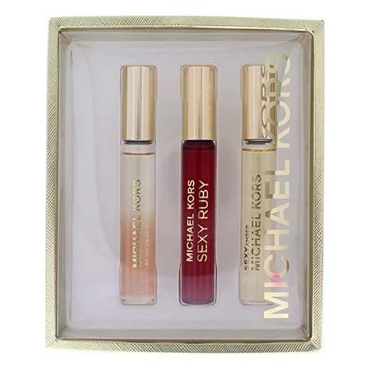 Michael Kors House Of Rollerball Set for Women, Wonderlust, Sexy Ruby, Sexy Amber Rollerball, 3 Count