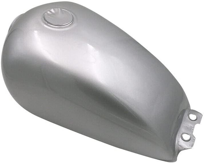 9L 2.4Gal Retro Vintage Fuel Gas Tank Cap For Suzuki GN125 Cafe Racer Old School (Silver)