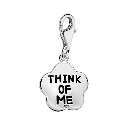 Quiges - Quiges Charm avec Fermoir en Argent 925 Amour pour Bracelets, Argent sterling Verre Esmal Argent sterling verre