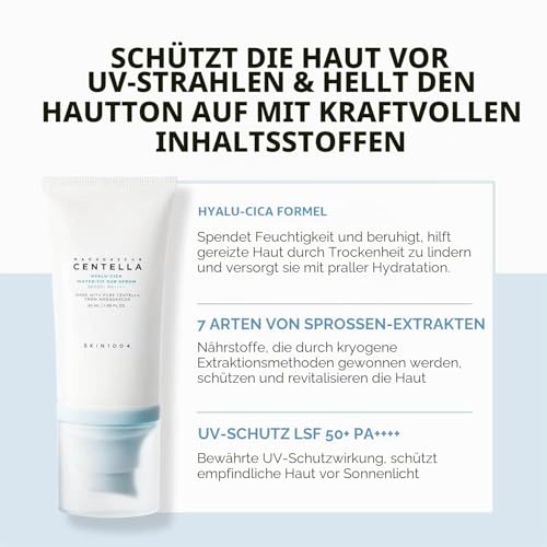 SKIN1004 Madagascar Centella Hyalu-cica Water-Fit Sun Serum - Koreanischer Blocker mit Centella und Hyaluronsäure