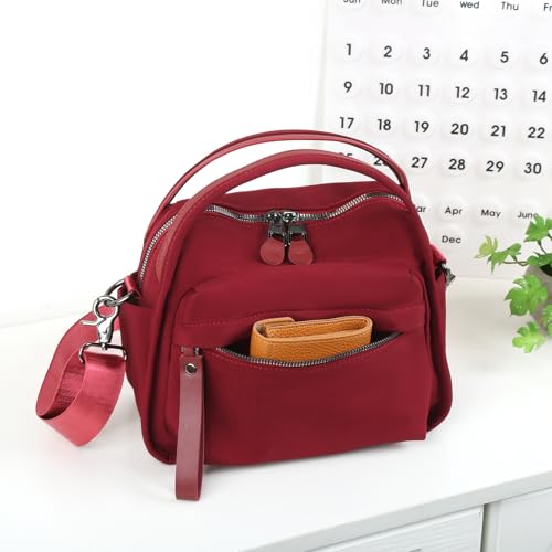 Bolso pequeño cruzado de nylon para mujer con asa superior miniatura 3
