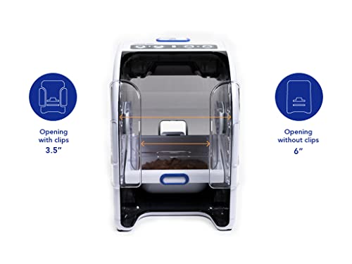 Closer Pets MiBowl Automatischer selektiver Mikrochip-Futterspender für Haustiere (CP500) – BPA und BHT freier Napf mit geschlossener Rückseite für kleine bis mittelgroße Katzen und kleine Hunde, Weiß