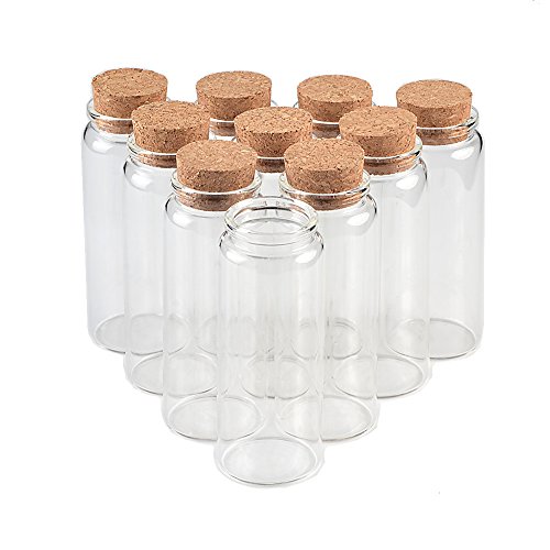 24pcs 150ml Tarro de Botellas de Vidrio Transparente con Frascos de Vidrio Transparente de Corcho Botellas de Deseos Vacías para Decoración, Manualidades, Suministros para Fiestas