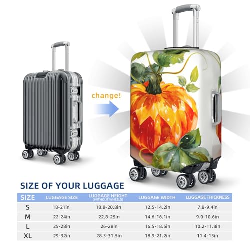 Crystal Pumpkin Elastic Travel Luggage Covers Dustproof Scratch-Resistant Suitcase Protector Fit 22-24 Inch4