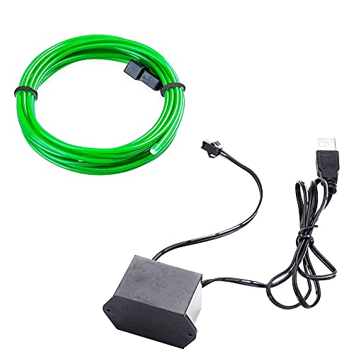 El Wires, CTRICALVER 5M/16FT USB Flexible Light Strip Glowing Neon String Lights Decor USB 5V