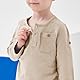 Volunboy Baby Jungen Henley Shirt Kurzarm/Langarmshirt, Baumwolle Lässiges Knopf Tshirt Top mit Tasche 1-5 Jahre（Khaki，3-4 Jahre，Größe 110）