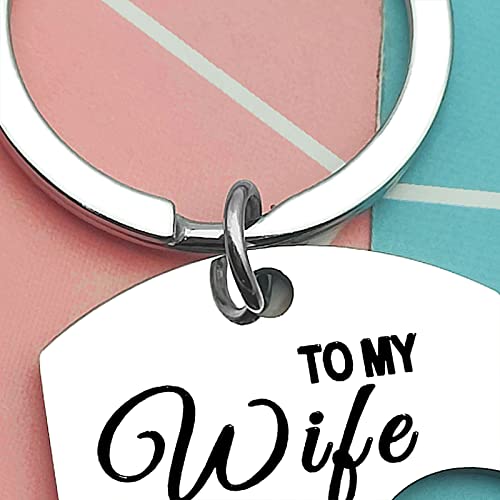 Thanksgiving Day Gifts Wife Gifts From Husband Christmas Keychain Anniversary Jewelry Meaningful Keyring For Couple Wedding Birthday Mothers Day Valentines Day Romantic Present For Wife #TOP2