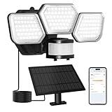OREiN Smart Solar Outdoor Light 4400mAh APP Control 2400LM 330° Adjustable Solar Flood Lights 240° Motion Sensor Outdoor Lights IP65 Waterproof Solar Security...