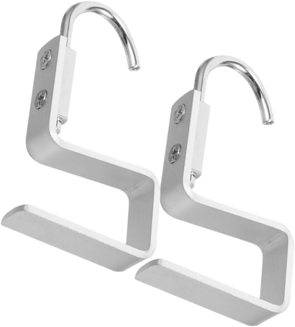 Levemolo 2pcs Aluminum Alloy Desk Hook for Bags Portable Backpack Holder for Office and School Secure Table Hanger for Handbags and Backpacks Sleek and Simple Design for Easy Organization