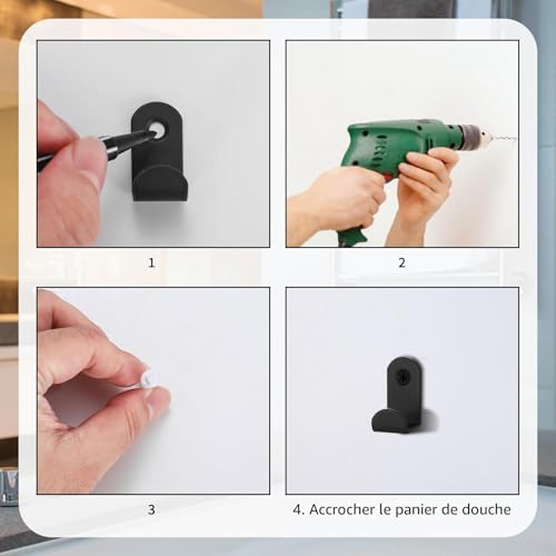 QJKEJI 13 Pcs Crochet Porte Manteau Mural Noir, Patères Porte Manteaux, Patere Murale Noir, Patere Porte Manteau, Patère Murale pour Maison, Salle de Bain, Cuisine, Vêtements, Serviettes, Clés, Sacs – vue 6