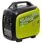 K&S BASIC KSB 22i S Generatore inverter 2000 W 4 Tempi Portatile Benzina Silenzioso per Campeggio Camper Pesca Caravan con Modalità Eco, 2x230 V Prese, Rame, Compatto Silenzioso Leggero