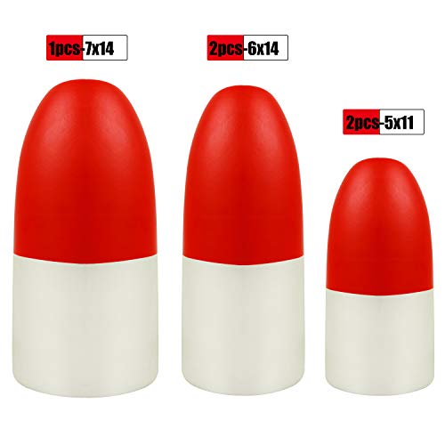 SILANON Crab Trap Floats Buoy -2 Pack Red/White Kayak Crab Pot Shrimp Trap Float Stabilizers Marker Buoys for Fishing 5x11
