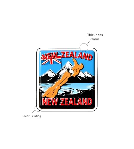 Image of Gift Me Bazar Country Fridge Magnet for Home Kitchen Refrigerator Door Stylish Decor Multicolored Souvenir Gift | Country Theme MDF Wooden Fridge | Souvenir Travel Magnets (New Zealand Fridge Magnet)