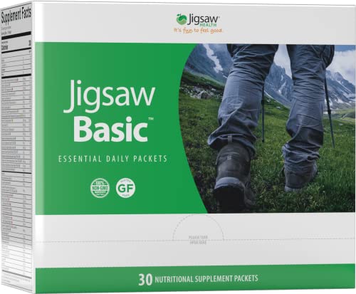 Jigsaw Health Basic Essential Multivitamin Supplement Daily Packets, 30 Day Supply