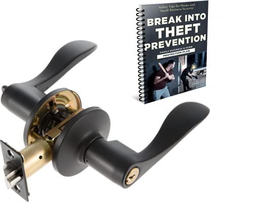 Toledo Jaén Entry Door Lever Lock Set : Keyed Alike : Anti Bump & Pick Security Prevents Break Ins ; Black Iron Us514 #TOP4
