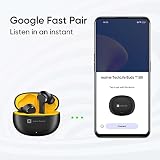 realme Techlife Buds T100 with up to 28 Hours Playback & AI ENC for Calls Bluetooth Headset (Black, True Wireless)