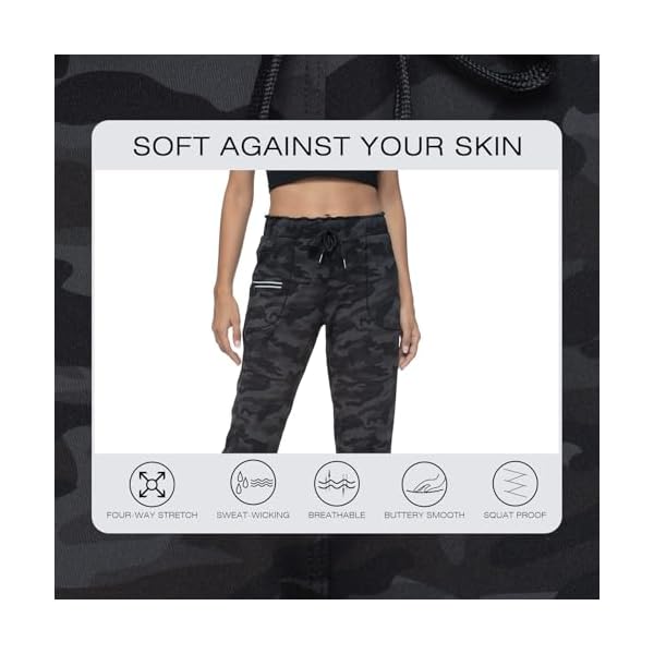 Haowind Joggers for Women with Pockets Elastic Waist Workout Sport Gym Pants Comfy Lounge Yoga Running Pants - Image 3