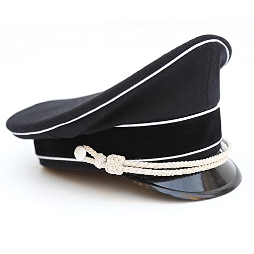 ACTJ.M WWII WW2 Deutsche Offiziermütze Crusher Cap mit Silber...