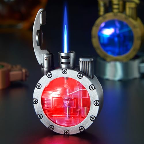 Encendedor Trench Vintage Steampunk con Llama Ajustable miniatura 3