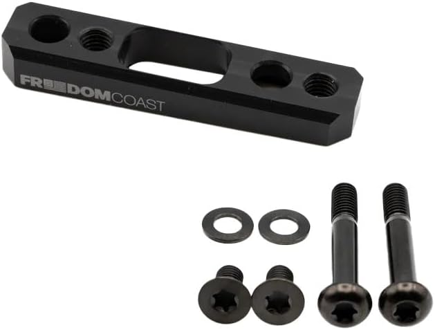 Flat Mount Rear Brake Adapter +20mm | 6061 Aluminum, Reversible Design, Lightweight Black Titanium Bolts, Precision Machined for Tighter Rotor Alignment, Made in USA, Enhances Brake Perf