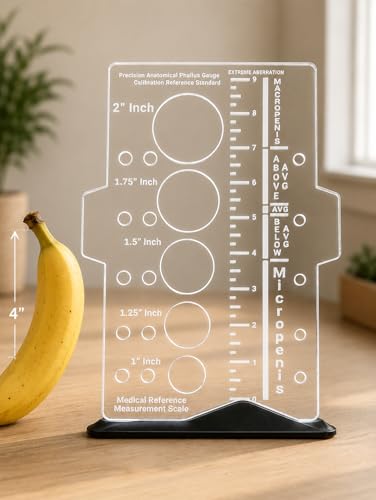 Measure His Size Comparison Gauge Plate for Men | Engraved