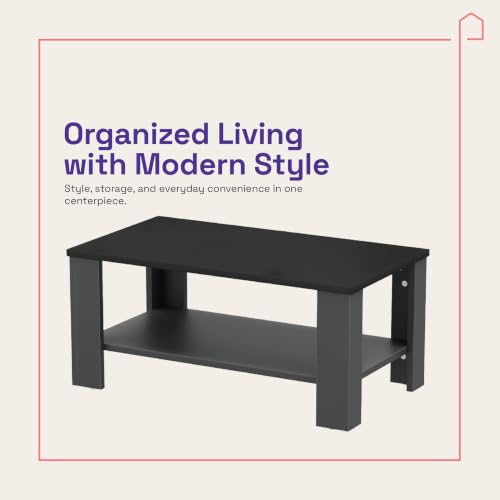 Image of Wakefit Center Table | 1 Yr Warranty | Coffee Table for Living Room Wooden, Tea Table for Living Room Wooden, Sofa Table, Free Installation from Brand, Modern Multi-Functional & Wobble-Free(Vaulten)