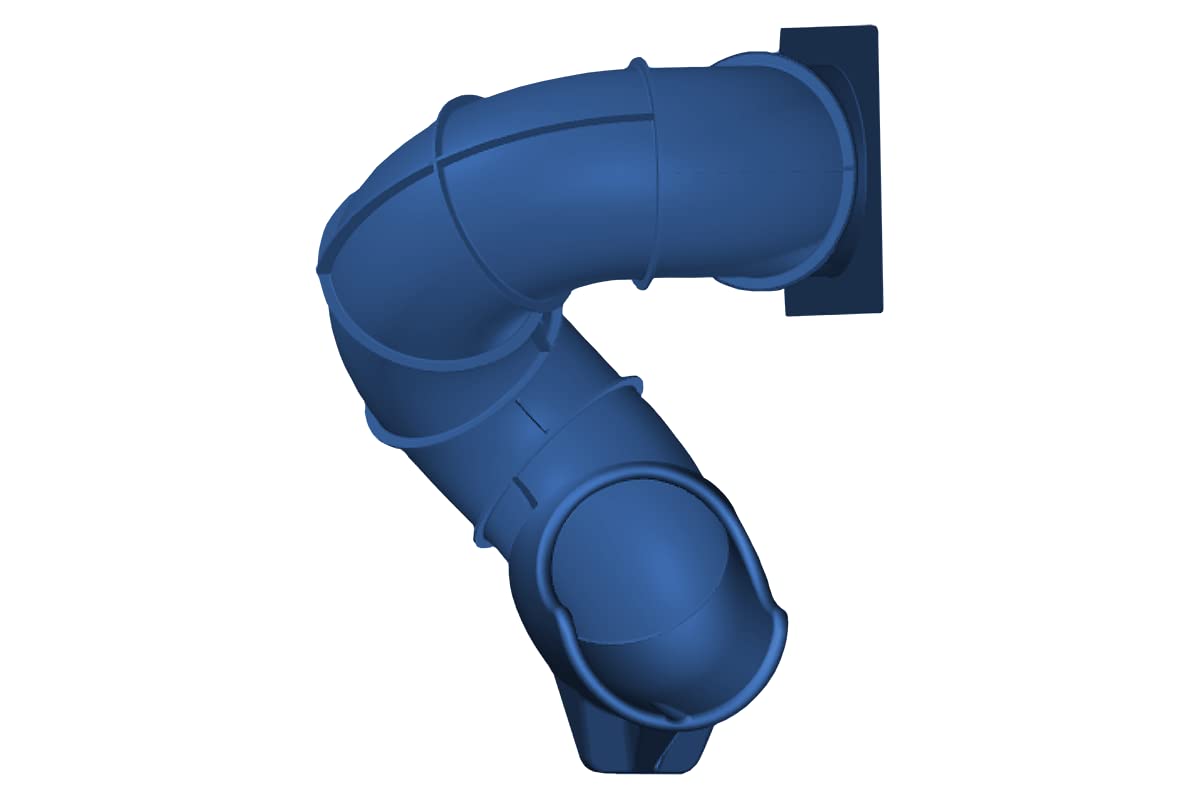 Premium Turbo Twister Playset Slide - Made in The USA - Tube Slide Only (5ft Deck Height, Blue)