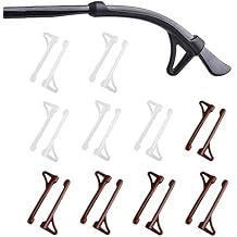 lvvfit Glasses Ear Cushion with Hook, Glasses Ear Grips Anti Slip Silicone Temple Tips Sleeves for Eyeglasses Ear Hooks
