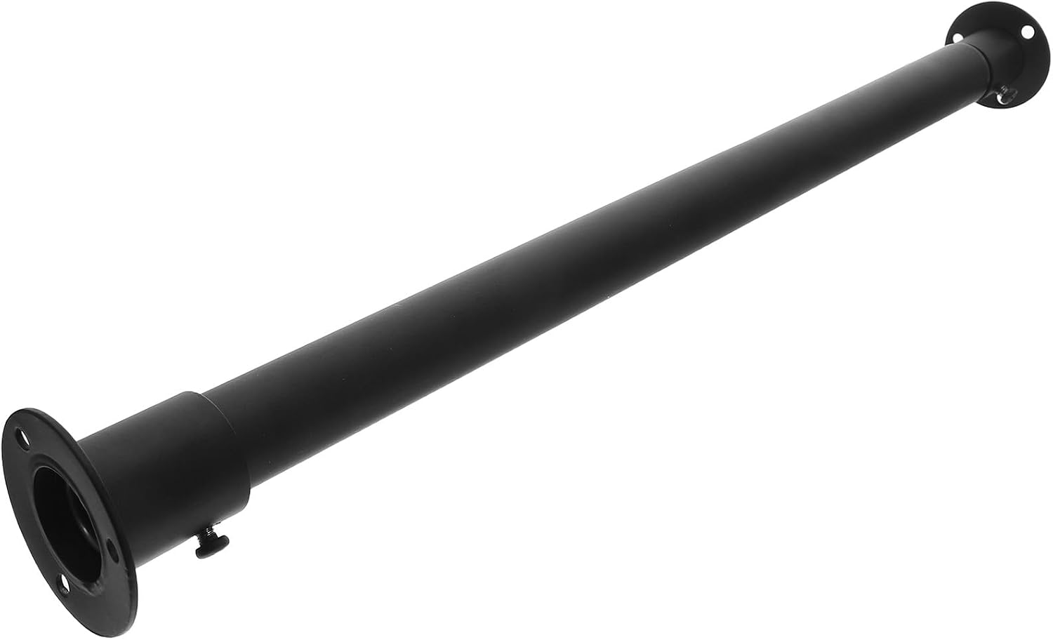 Adjustable Telescopic Wardrobe Rod Heavy Duty Metal Closet Pole 50-80cm Black Clothes Hanging Bar for Wardrobes Laundry and Bathroom