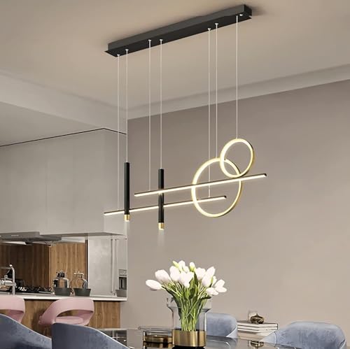 Suspension LED minimaliste moderne et lampe suspendue table à manger réglable - 4
