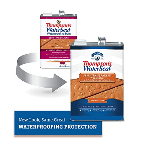 Thompson’s WaterSeal Semi-Transparent Waterproofing Wood Stain and Sealer, Natural Cedar, 1 Gallon by Thompson's - Image 2